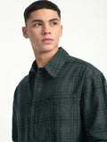 THE BEAR HOUSE Men Tartan Checks Opaque Relaxed Fit Pure Cotton Casual Shirt
