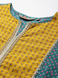 Anouk Ethnic Motifs Print Pure Cotton Kurta with Trousers & Dupatta