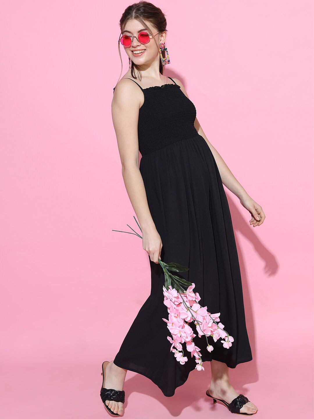 Tokyo Talkies Women Stylish Black Solid Dress