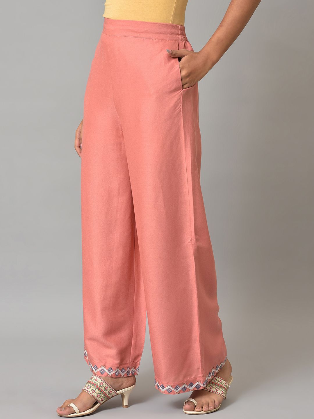 W Women Mid Rise Ethnic Palazzos