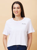 Being Human Round Neck Short Sleeves Crop Boxy T-shirt