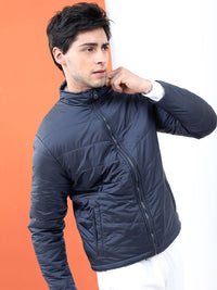 HIGHLANDER Men Navy Blue Padded Jacket