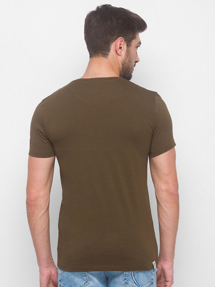 Being Human Men Brown Printed T-shirt