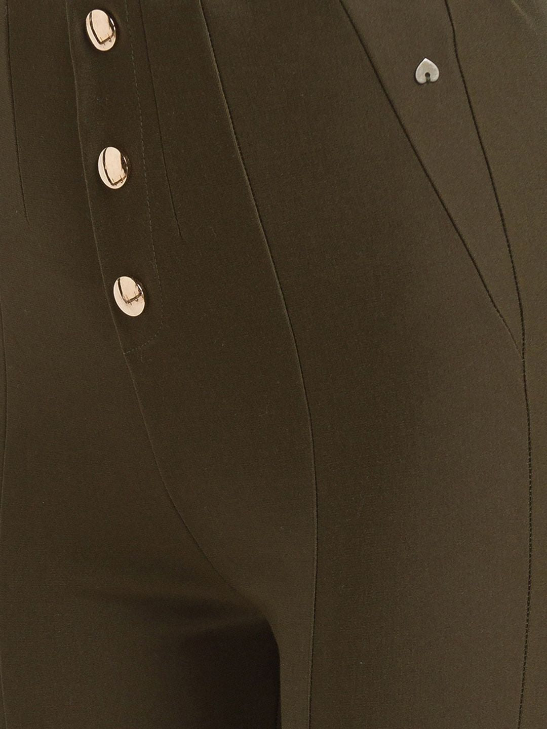SPYKAR Women Olive Green Cotton Track Pants