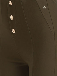 SPYKAR Women Olive Green Cotton Track Pants