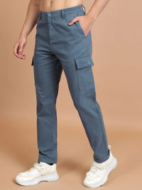 HIGHLANDER Men Tapered Fit Pure Cotton Cargo Trouser