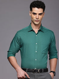 Raymond Pure Cotton Slim Fit Opaque Printed Formal Shirt