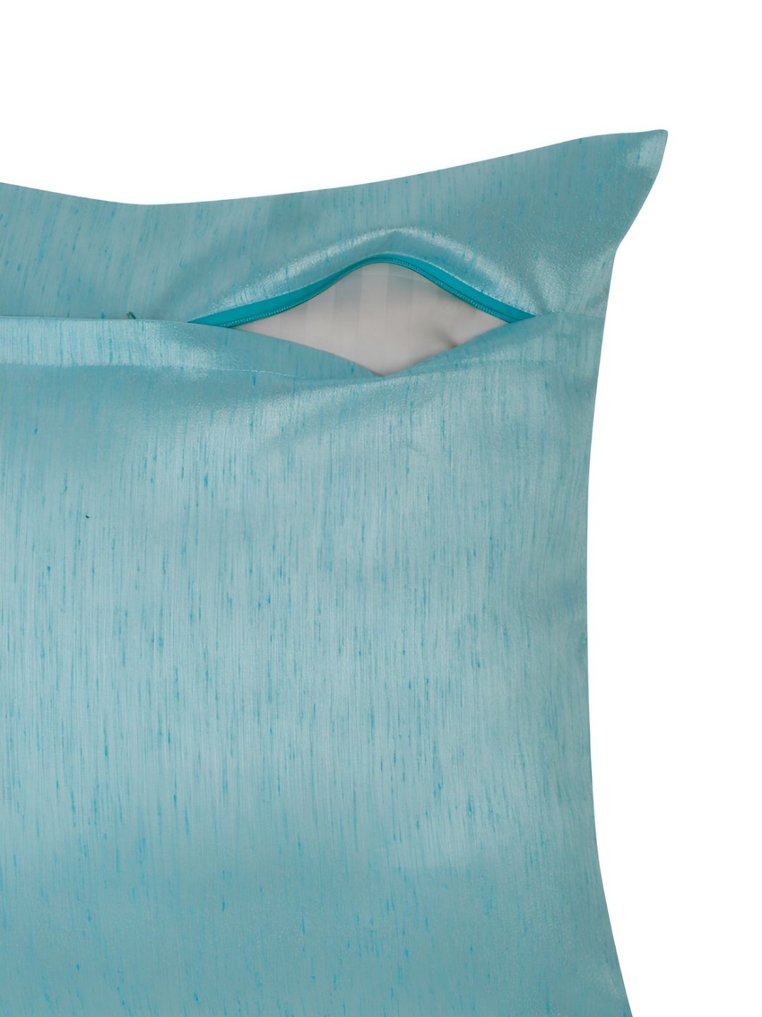 HOSTA HOMES Blue & Silver-Toned Embellished Rectangle Cushion Covers