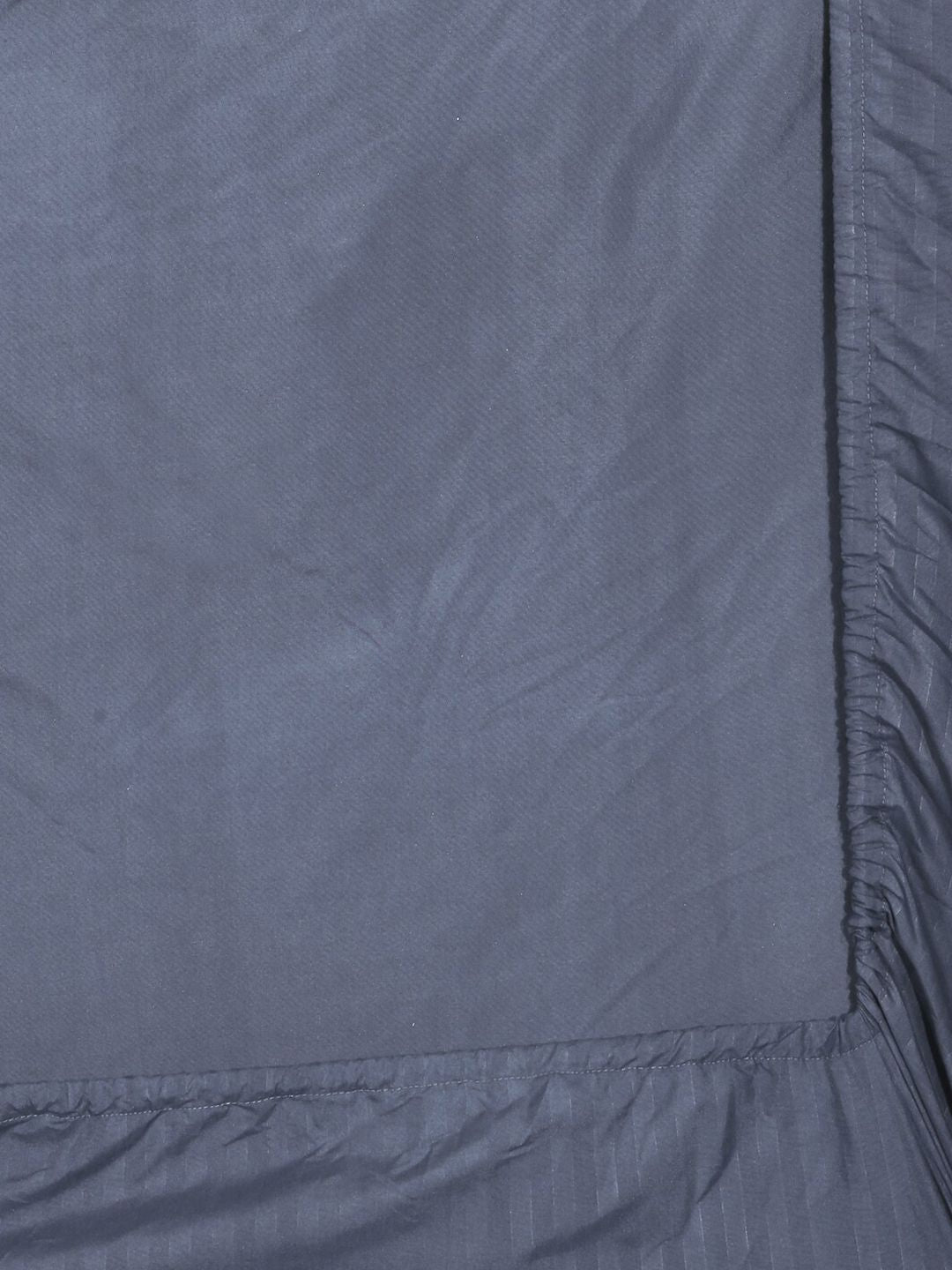 KLOTTHE Grey Striped 300 TC Fitted King Bedsheet With Pillow Cover