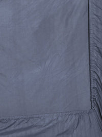 KLOTTHE Grey Striped 300 TC Fitted King Bedsheet With Pillow Cover