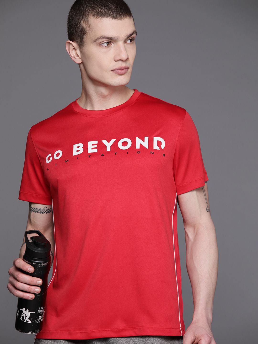 HRX by Hrithik Roshan Printed Rapid-Dry Training T-shirt