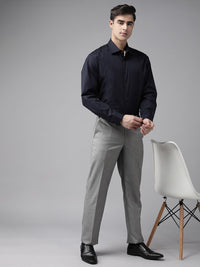 Park Avenue Men Solid Smart Fit Low-Rise Formal Trousers