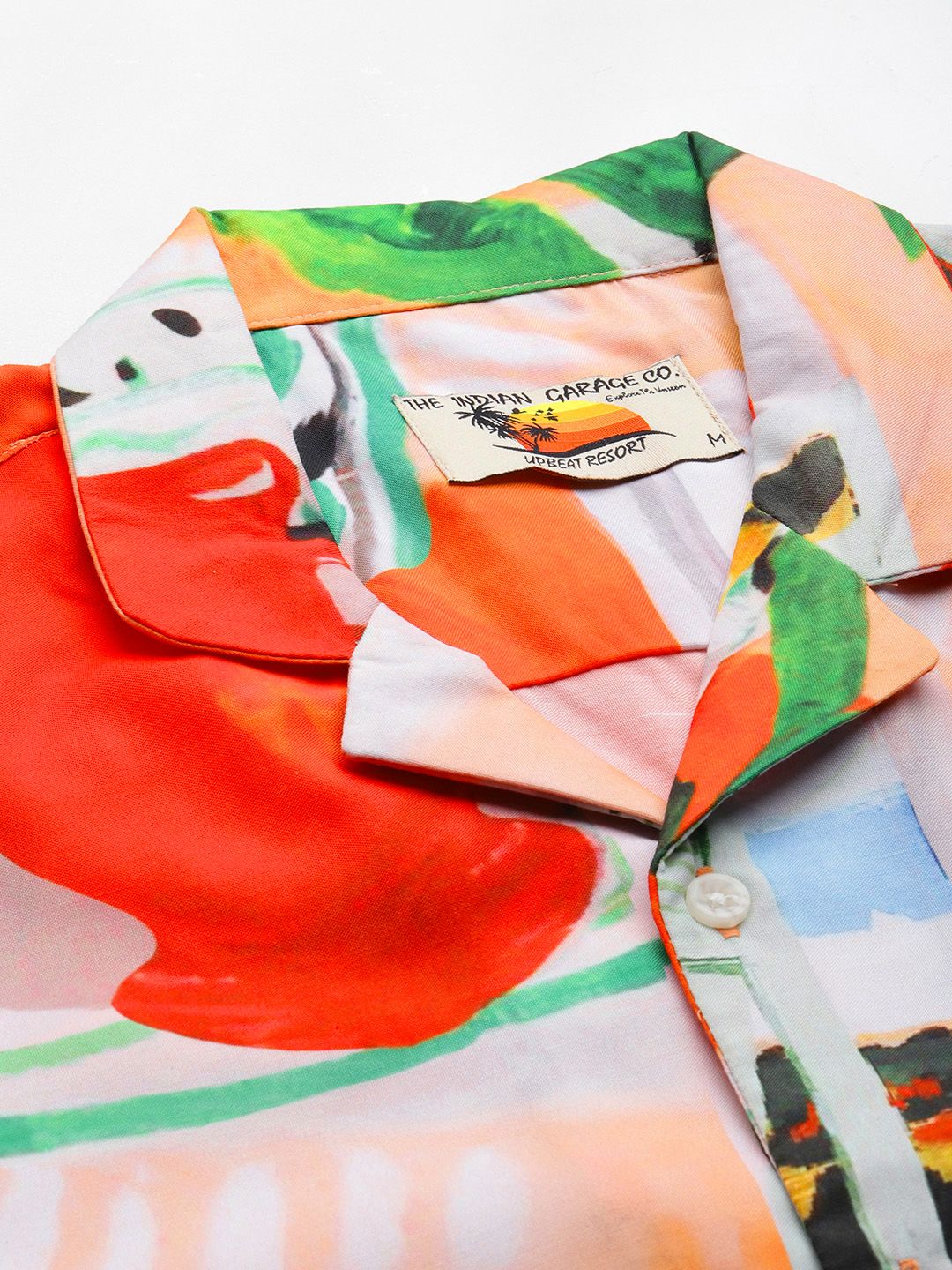 The Indian Garage Co Men Tropical Printed Short with Shirt