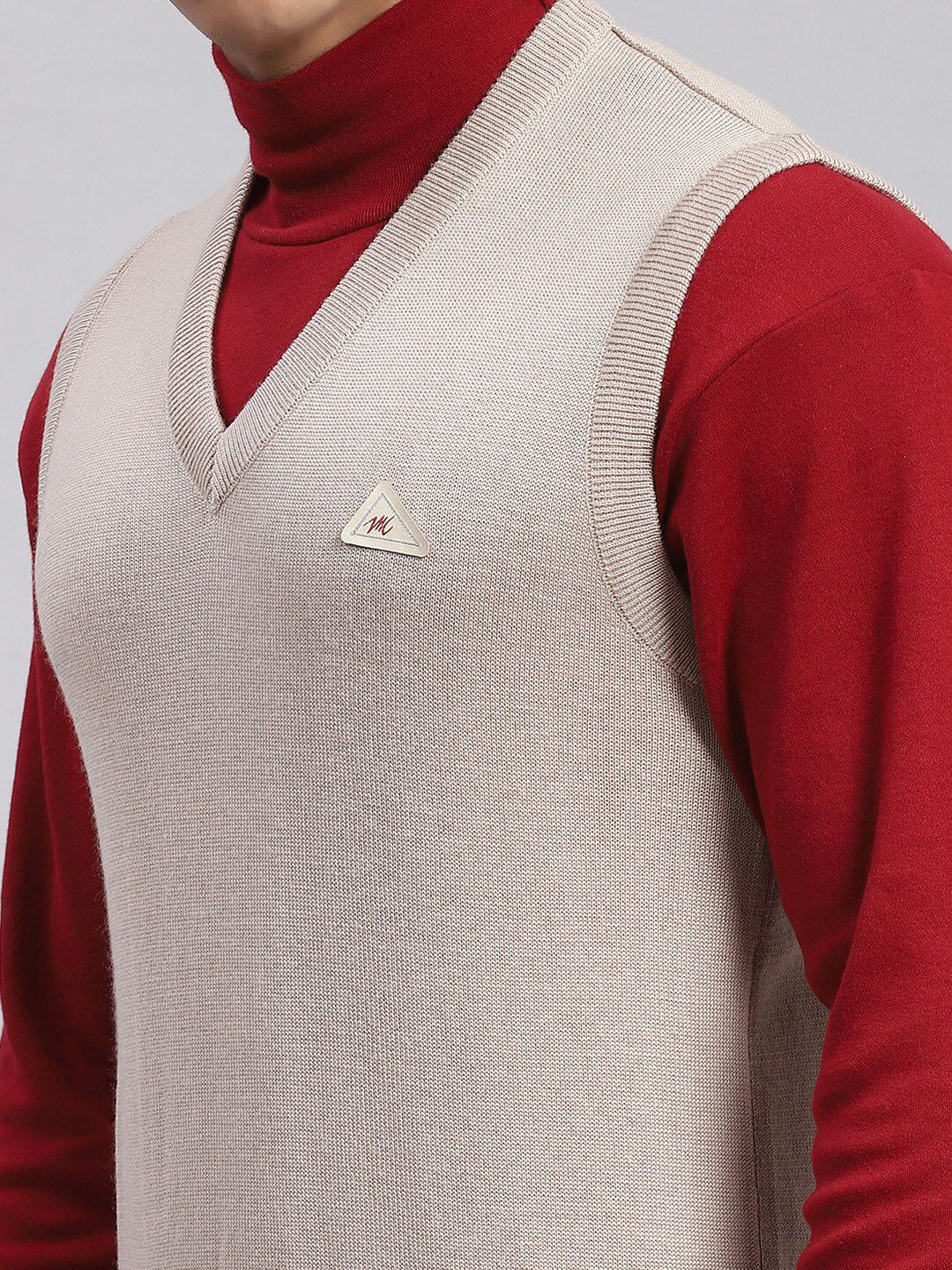 Monte Carlo V- Neck Ribbed Pure Woollen Sweater Vest