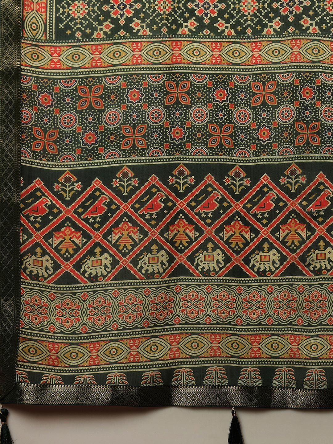 KALINI Ethnic Motifs Pure Georgette Patola Saree