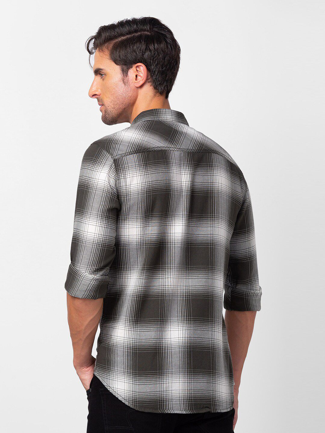 SPYKAR Men Slim Fit Checked Casual Shirt