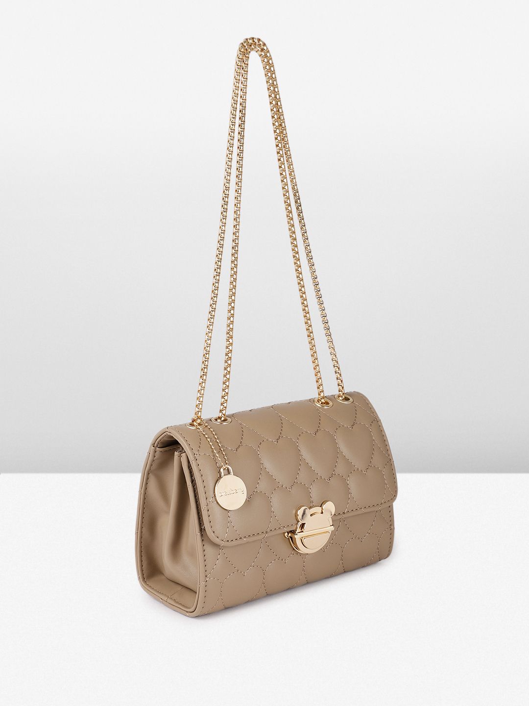 DressBerry Quilted Shoulder Bag with Chain Strap