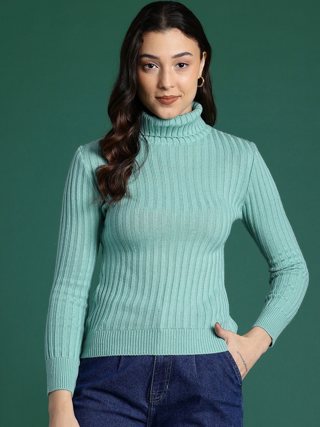 DressBerry Acrylic Self-Striped Pullover