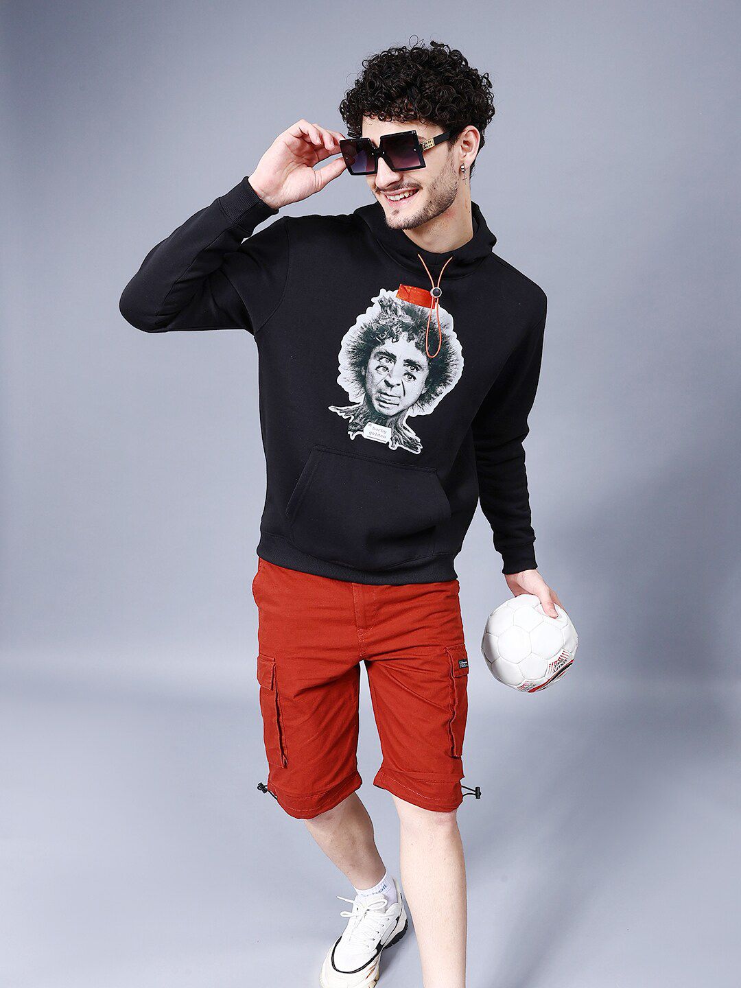 The Indian Garage Co Graphic Printed Hooded Sweatshirt
