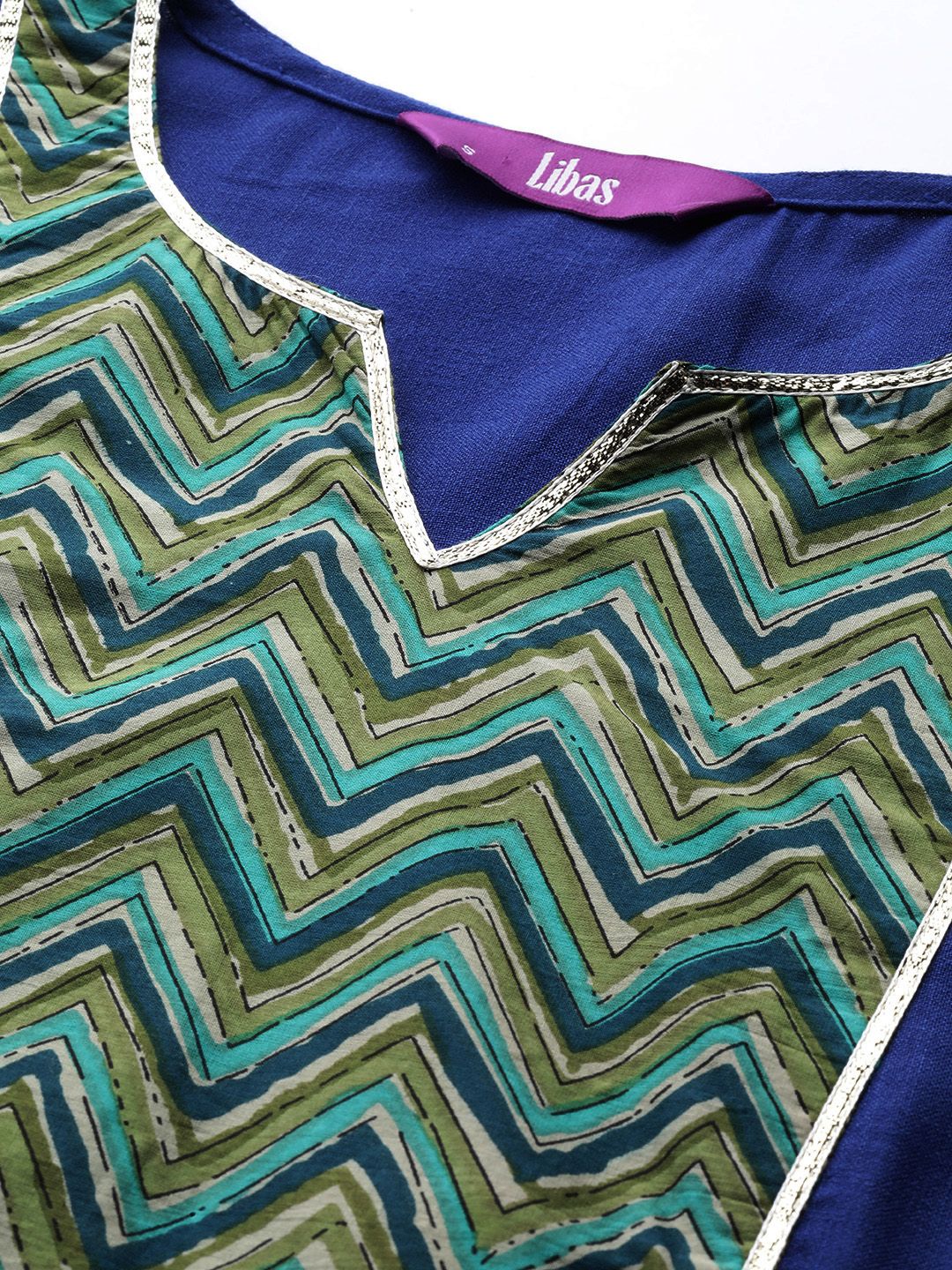 Libas Yoke Design Gotta Patti Kurta with Trousers & With Dupatta