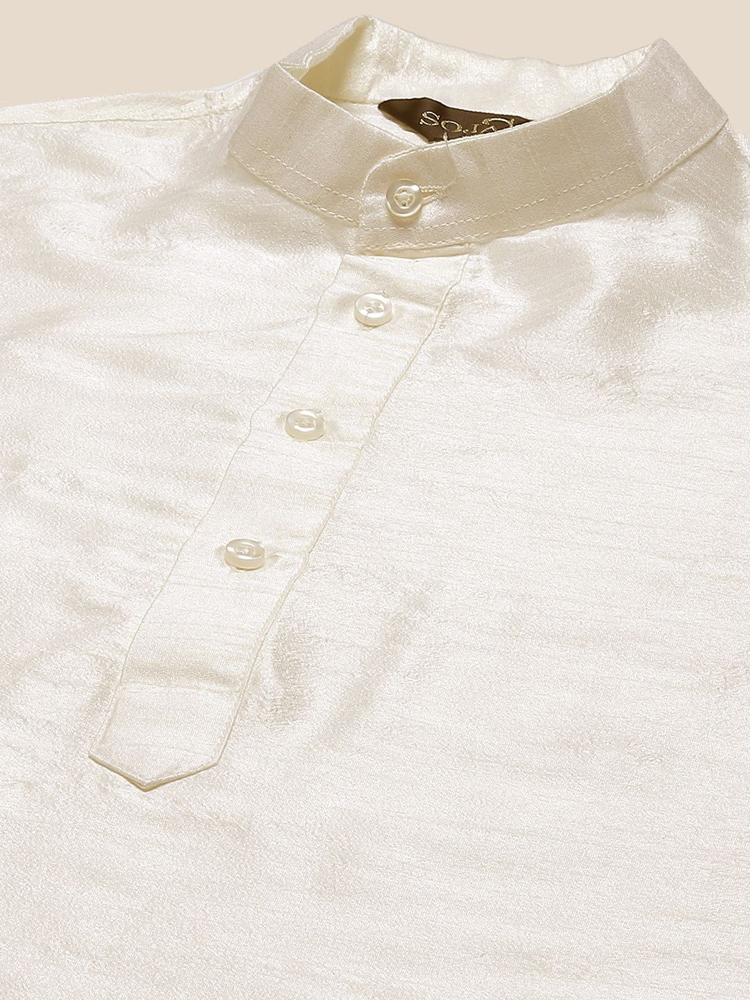 SOJANYA Band Collar Straight Kurta with Churidar & Nehru Jacket
