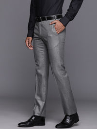 Raymond Men Textured Slim Fit Trousers