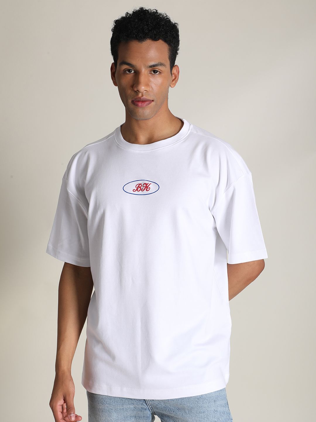 Bene Kleed Men Pure Cotton Typography Printed Oversized T-shirt