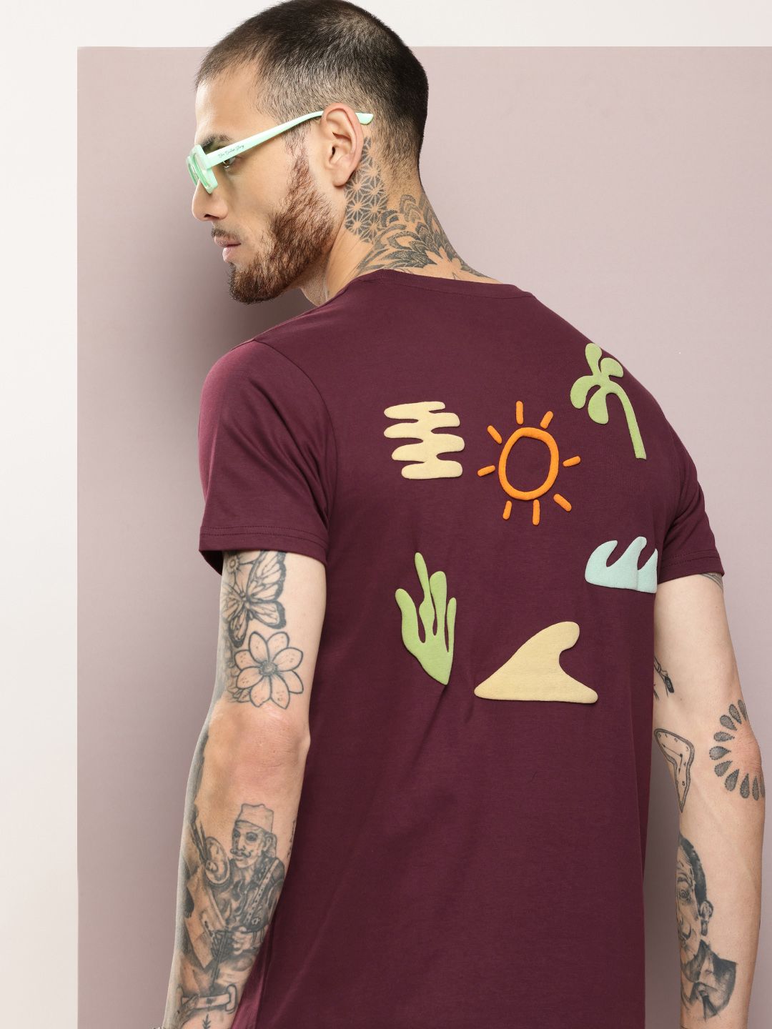 DILLINGER Men Graphic Printed Embossed Oversized T-shirt