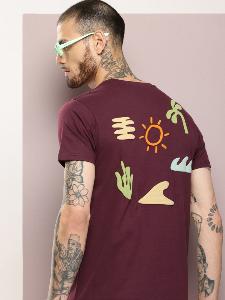 DILLINGER Men Graphic Printed Embossed Oversized T-shirt