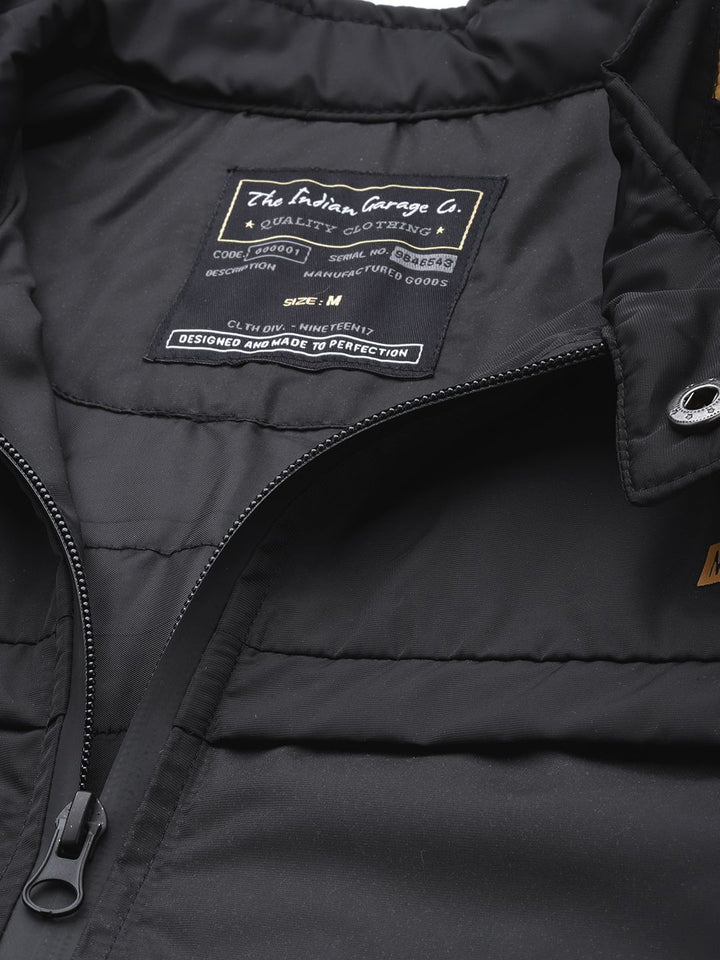 The Indian Garage Co Men Black Solid Tailored Jacket