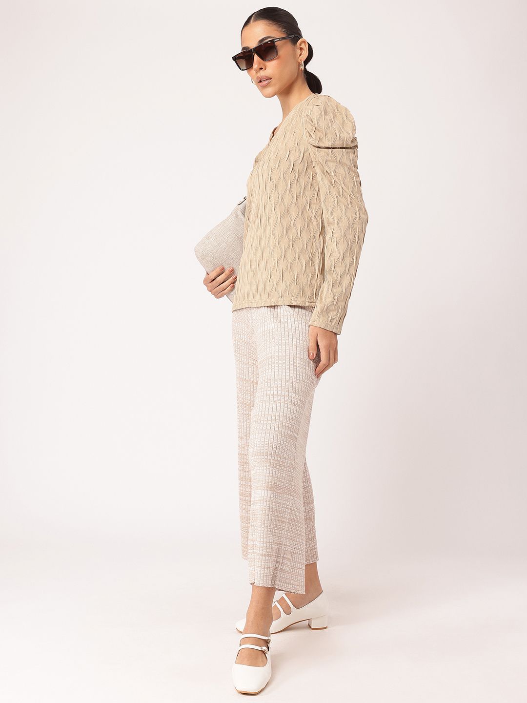 DressBerry K-Style Staple Open-Knit Textured Top