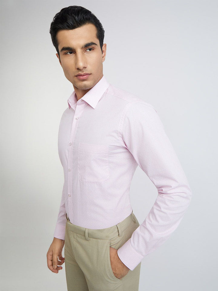 Raymond Pure Cotton Slim Fit Opaque Printed Formal Shirt