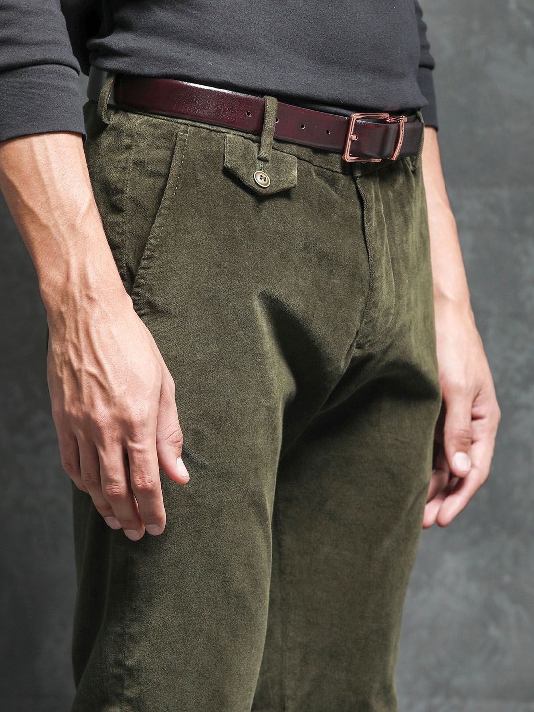 RARE RABBIT Men Cloy Slim Fit Mid-Rise Cotton Trouser