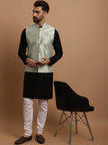 SOJANYA Ethnic Embroidered Sequinned Kurta & Churidar With Nehru Jacket