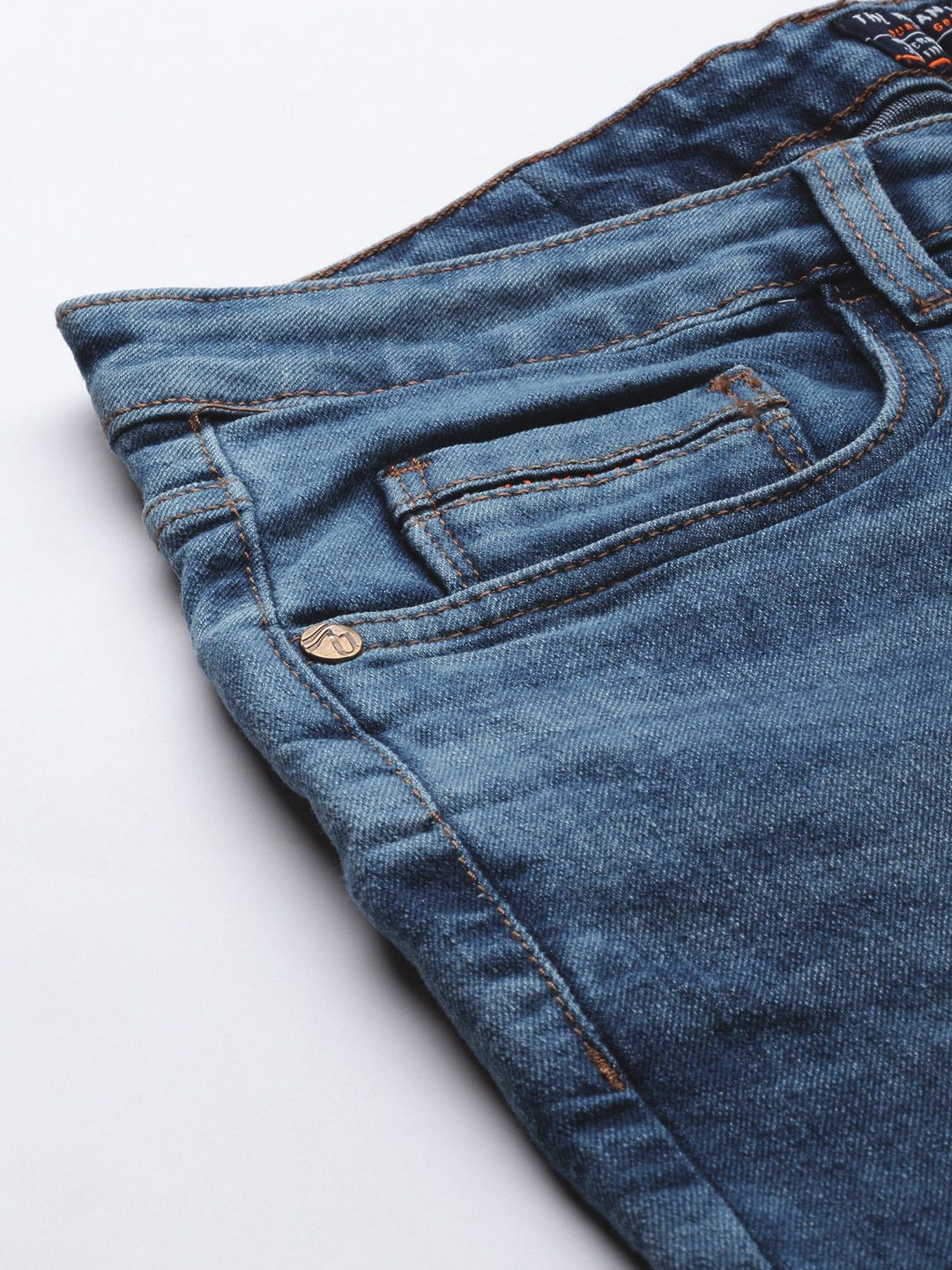 The Indian Garage Co Men Relaxed Fit Light Fade Stretchable Jeans