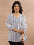 W Geometric Printed Pure Cotton Top