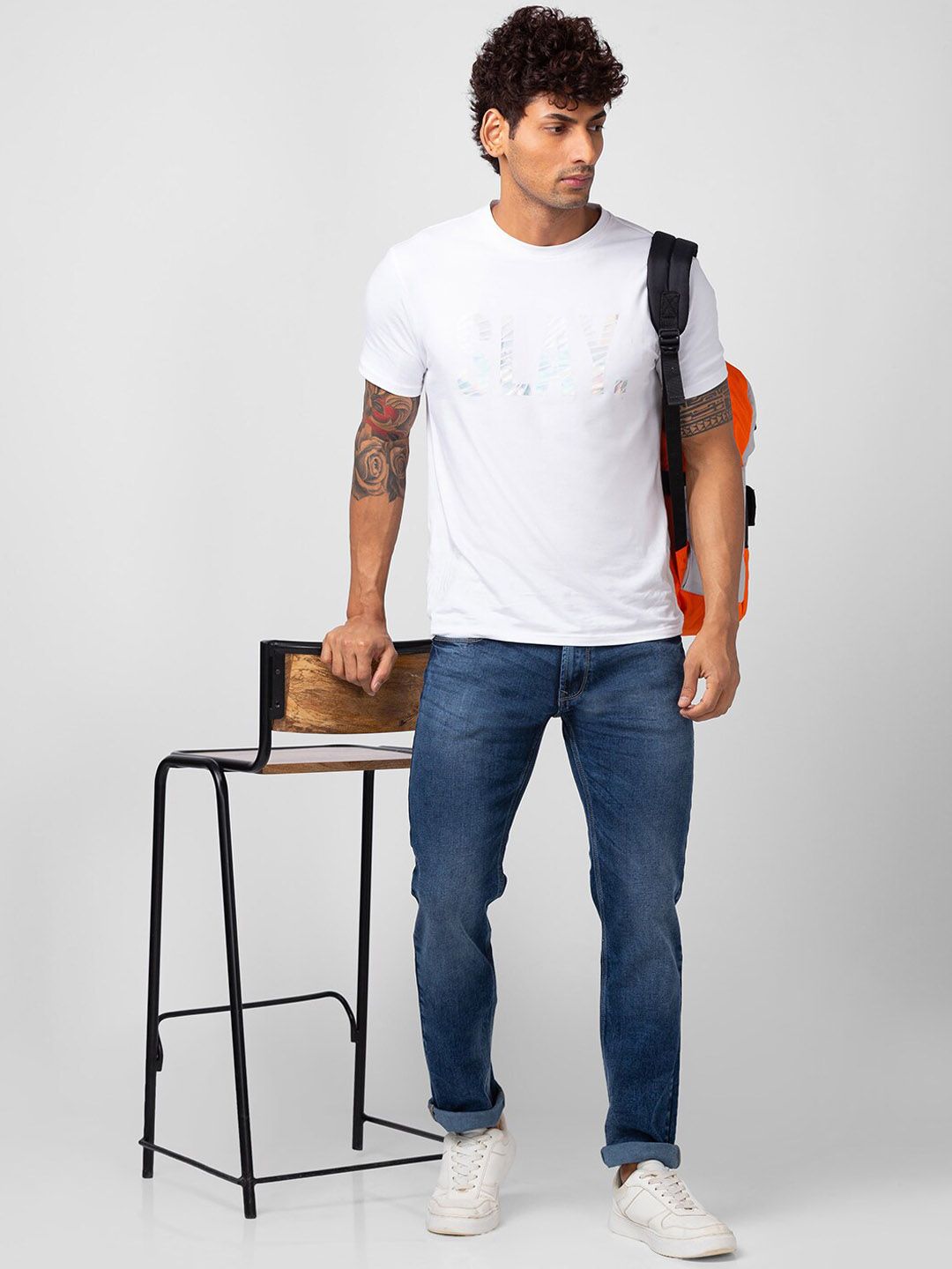 SPYKAR Men Relaxed Fit Light Fade Stretchable Cotton Jeans