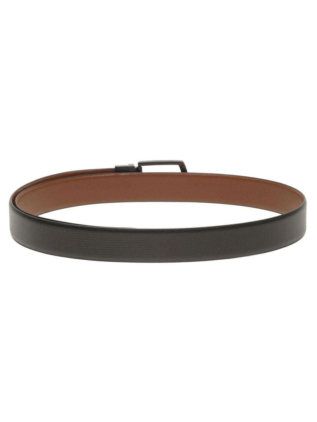 Teakwood Leathers Men Textured Leather Reversible Formal Belt
