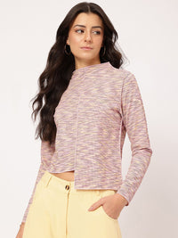 DressBerry Nomadic Knits Upturn Stitch Asymmetric Hem Top
