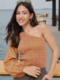 DressBerry Delicate Dream Smocked One-Shoulder Top