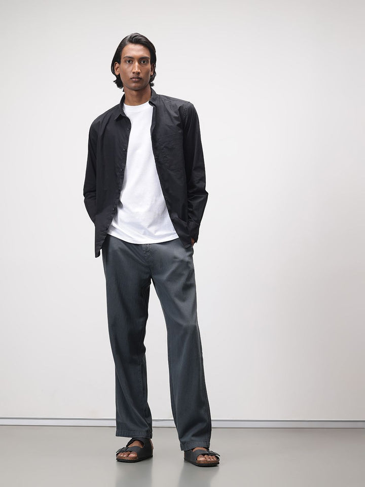 ether Pure Cotton Longline Casual Shirt