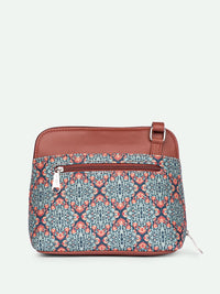 ZOUK Floral Printed Structured Sling Bag