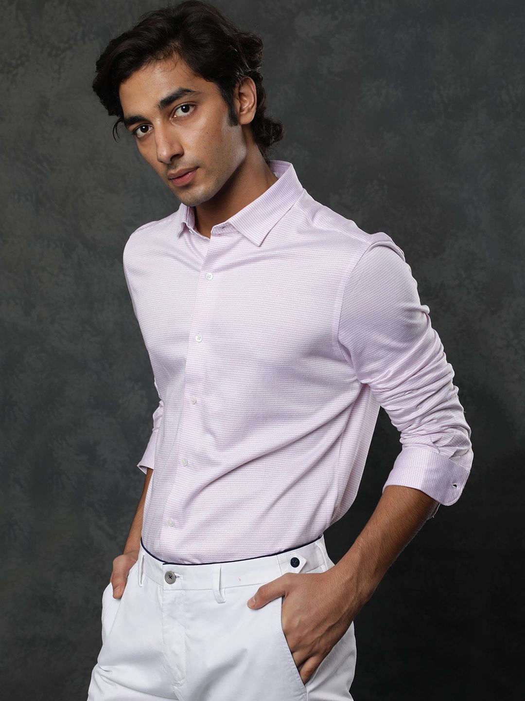 RARE RABBIT Men Fay Slim Fit Cotton Shirt