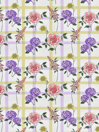 BOMBAY DYEING Florentine White Floral Pure Cotton 144TC Queen Bedsheet Set 2.28 m X 2.54 m