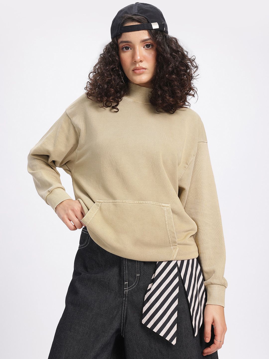 DressBerry Terry Drop-Shoulder Relaxed Sweatshirt
