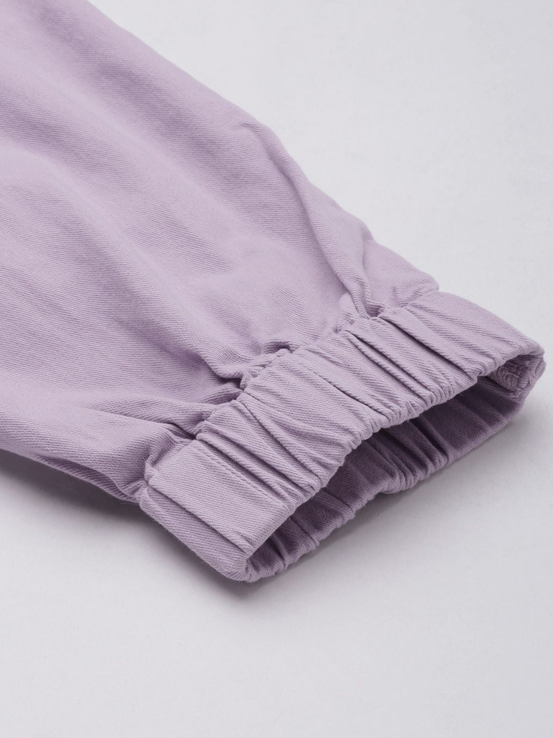 The Indian Garage Co Men Lavender Solid Smart Slim Fit Cargos Trousers