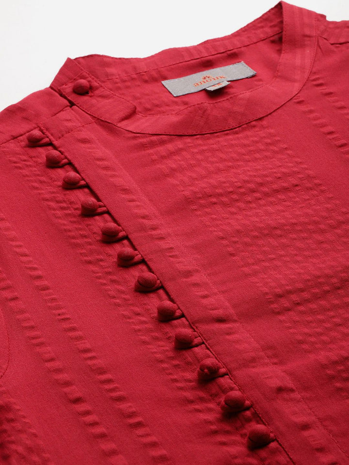 Anouk Self-Designed Pure Cotton Kurta