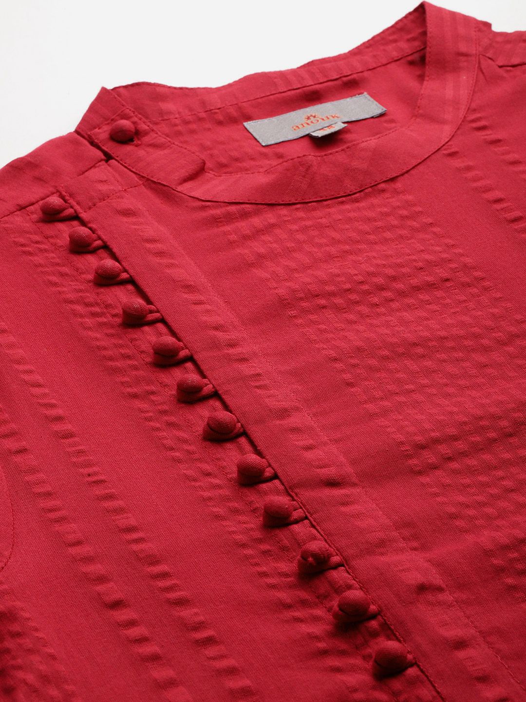 Anouk Self-Designed Pure Cotton Kurta