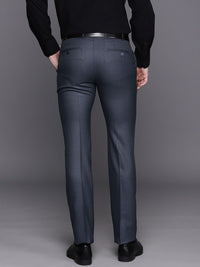 Raymond Men Textured Slim Fit Trousers