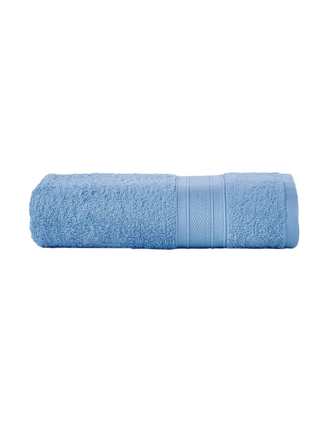 MYTRIDENT Blue Solid Pure Cotton 500 GSM Soft  Plush Bath Towel
